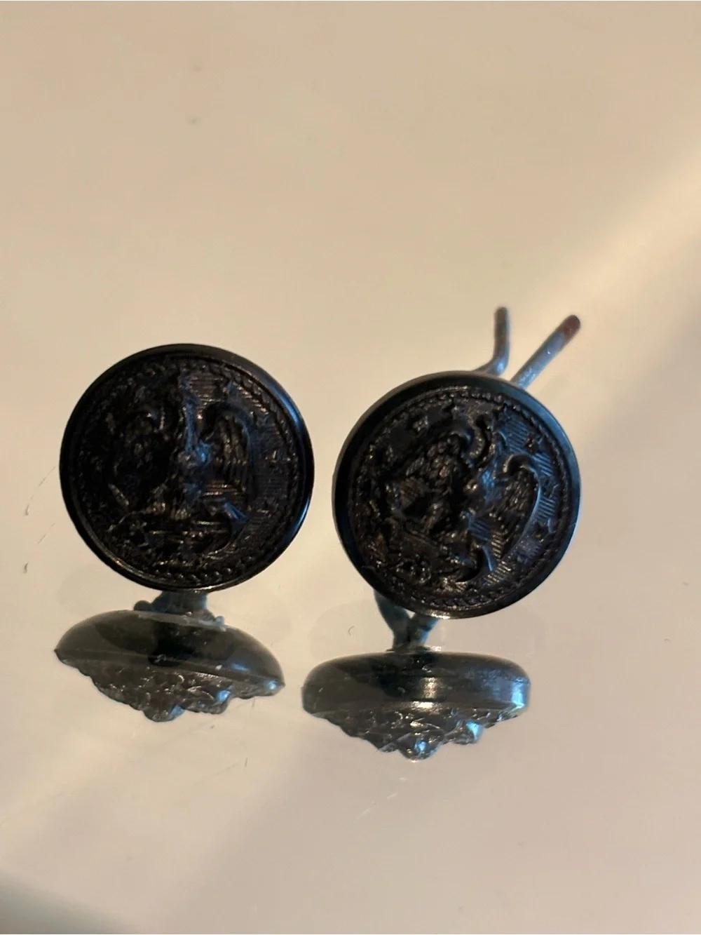 Black Navy Eagle Mini Cufflinks